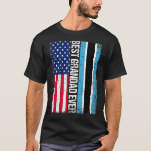 Amerikaanse vlag Botswana vlag beste opa ooit fami T-shirt
