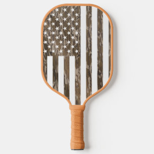 Amerikaanse vlag Bottomland Camo Vlag van de Veren Pickleball Paddle