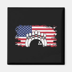 Amerikaanse vlag Bowling Apparel - Bowling Magneet