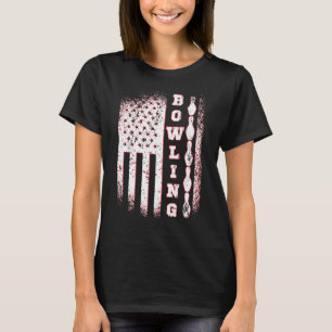 Amerikaanse vlag Bowling Patriot Bowler Team T-shirt