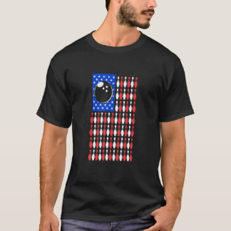 Amerikaanse vlag Bowling-speler T-shirt