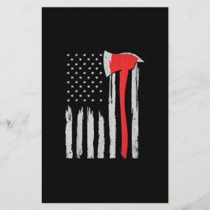Amerikaanse vlag brandweerman Rood brandweerman Flyer