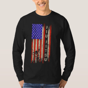 -Amerikaanse vlag Braziliaan Jiu Jitsu Player S T-shirt