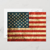 -Amerikaanse vlag Briefkaart (Voorkant / Achterkant)