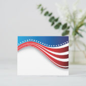 Amerikaanse vlag briefkaart (Staand voorkant)