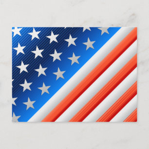 Amerikaanse vlag briefkaart