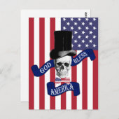 Amerikaanse vlag briefkaart (Voorkant / Achterkant)