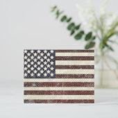Amerikaanse vlag briefkaart (Staand voorkant)