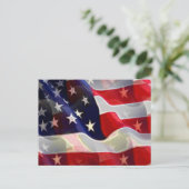 Amerikaanse vlag briefkaart (Staand voorkant)