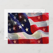 Amerikaanse vlag briefkaart (Voorkant / Achterkant)