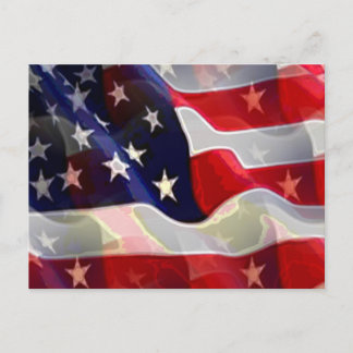 Amerikaanse vlag briefkaart