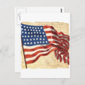 Amerikaanse vlag Briefkaart (Voorkant / Achterkant)