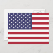 Amerikaanse vlag briefkaart (Voorkant / Achterkant)
