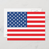 Amerikaanse vlag briefkaart (Voorkant / Achterkant)