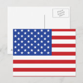 Amerikaanse vlag briefkaart (Voorkant / Achterkant)