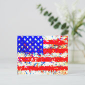 Amerikaanse vlag briefkaart (Staand voorkant)