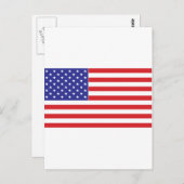 Amerikaanse vlag briefkaart (Voorkant / Achterkant)