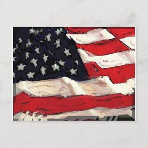 Amerikaanse vlag briefkaart