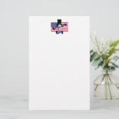 Amerikaanse vlag briefpapier (Staand voorkant)