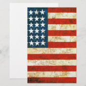 Amerikaanse vlag briefpapier (Voorkant / Achterkant)