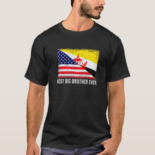 Amerikaanse vlag & Brunei vlag Beste Big Brother o T-shirt