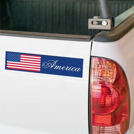 Amerikaanse vlag Bumpersticker (Op Truck)
