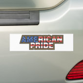 Amerikaanse vlag bumpersticker (Op auto)