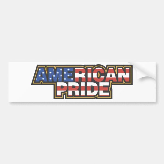 Amerikaanse vlag bumpersticker (Voorkant)