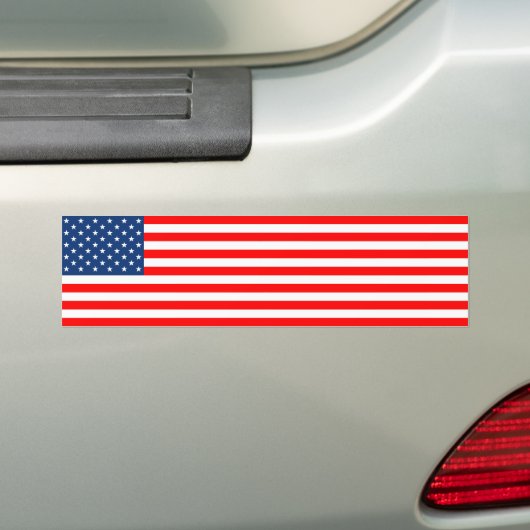 Amerikaanse vlag bumpersticker (Op auto)