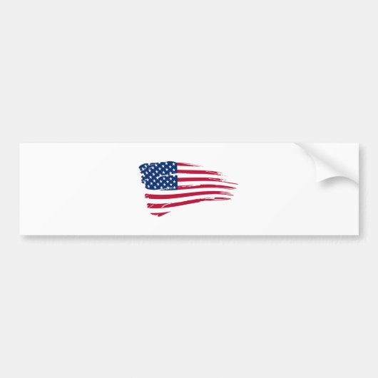 Amerikaanse vlag bumpersticker (Voorkant)