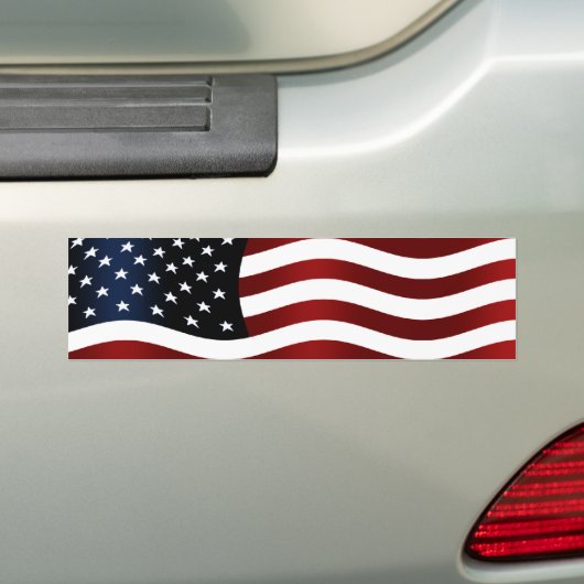 Amerikaanse vlag bumpersticker (Op auto)