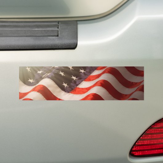 Amerikaanse vlag bumpersticker (Op auto)