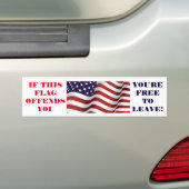 AMERIKAANSE Vlag Bumpersticker (Op auto)