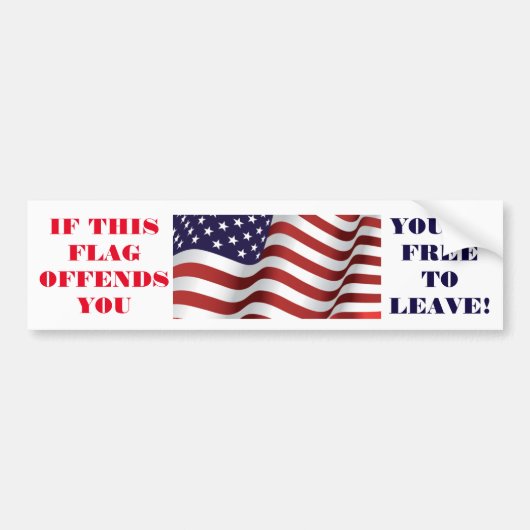 AMERIKAANSE Vlag Bumpersticker (Voorkant)