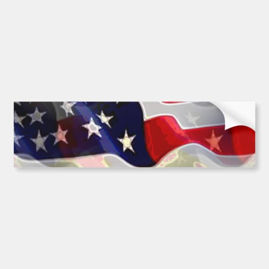 Amerikaanse vlag bumpersticker (Voorkant)