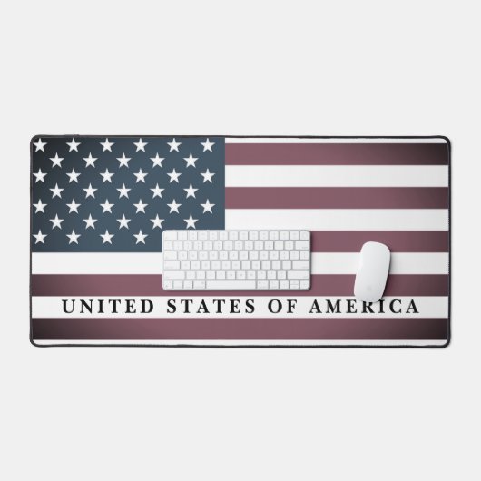Amerikaanse vlag bureau mat met aangepaste ontwerp (Keyboard & Muis)