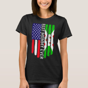 Amerikaanse vlag & Burundese vlag beste mama ooit T-shirt
