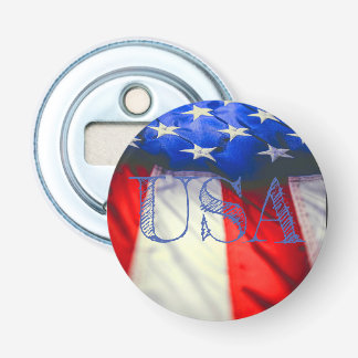Amerikaanse vlag button flesopener