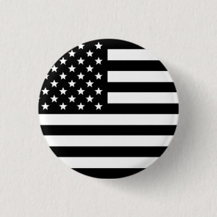 Amerikaanse vlag Button zwart-wit