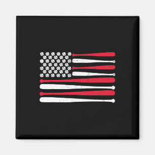 Amerikaanse vlag Bysebyll USA Bysebyll Sport Magneet