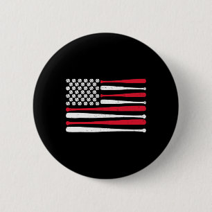 Amerikaanse vlag Bysebyll USA Bysebyll Sport Ronde Button 5,7 Cm