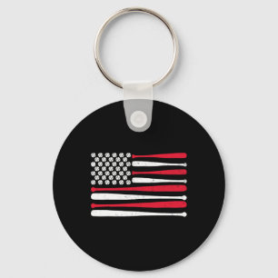 Amerikaanse vlag Bysebyll USA Bysebyll Sport Sleutelhanger