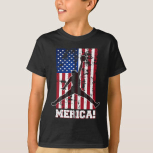Amerikaanse vlag Bysketbyll Amerikaanse vlag 4 jul T-shirt