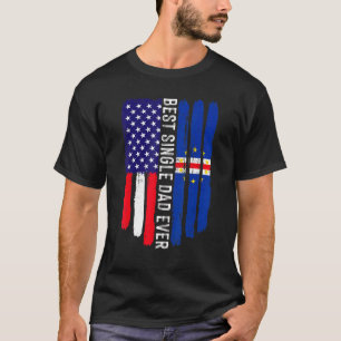 Amerikaanse vlag & Cabo Verde vlag Beste enkele va T-shirt