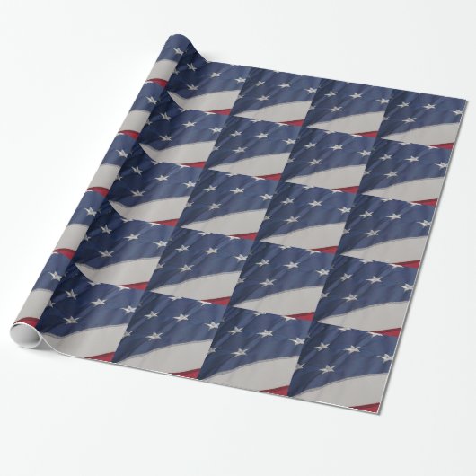 Amerikaanse vlag, cadeauomslag. cadeaupapier (Uitgerold)