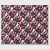 Amerikaanse vlag cadeaupapier (Vlak)