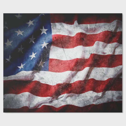 Amerikaanse vlag cadeaupapier (Vlak)