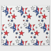 Amerikaanse vlag cadeaupapier (Vlak)