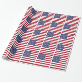 Amerikaanse vlag cadeaupapier (Uitgerold)