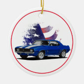Amerikaanse vlag Camaro Keramisch Ornament (Voorkant)